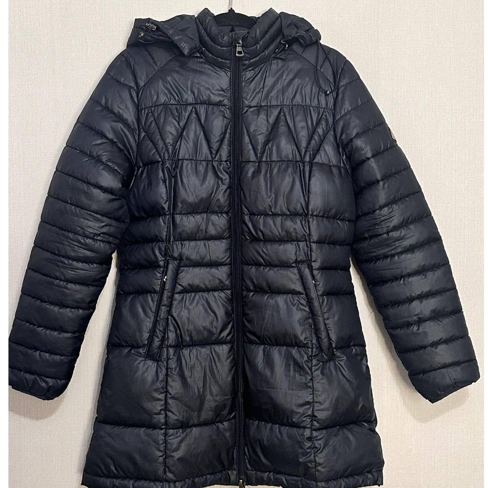 Spire Galaxy Aurora Long Black Puffer Coat Water Resistant Womens Medium